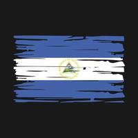 pincel de bandera de nicaragua vector