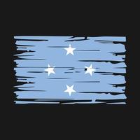 Micronesia Flag Brush vector