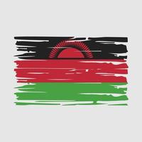 Malawi Flag Brush vector