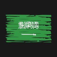 Saudi Arabia Flag Brush vector