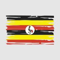 pincel de bandera de uganda vector