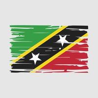 Saint Kitts Flag Brush vector