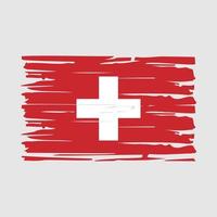 Switzerland Flag Brush vector