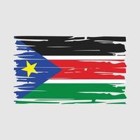 South Sudan Flag Brush vector