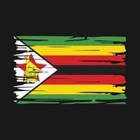 Zimbabwe Flag Brush vector