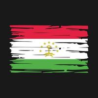 Tajikistan Flag Brush vector