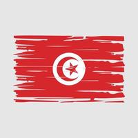 pincel de bandera de túnez vector