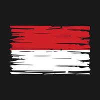 Monaco Flag Brush vector