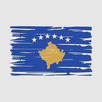 pincel de bandera de kosovo vector