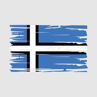 cepillo de bandera de Estonia vector