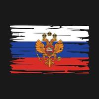 cepillo de bandera de rusia vector