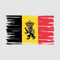 cepillo de bandera de bélgica vector