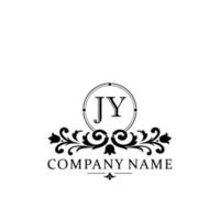 letter JY floral logo design. logo for women beauty salon massage cosmetic or spa brand vector