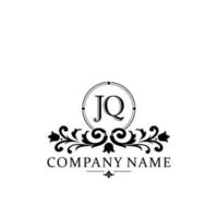 letter JQ floral logo design. logo for women beauty salon massage cosmetic or spa brand vector