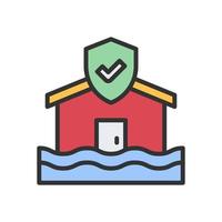 flood protection icon for your website, mobile, presentation, and logo design. vector