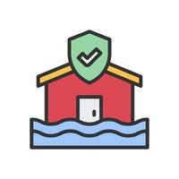 flood protection icon for your website, mobile, presentation, and logo design. vector