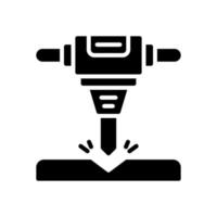 jackhammer icon for your website design, logo, app, UI. vector