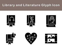 Library And Literature Vector Icon Set