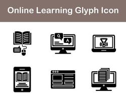 Online Learning Vector Icon Set