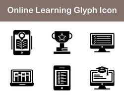 Online Learning Vector Icon Set