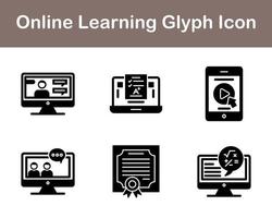 Online Learning Vector Icon Set