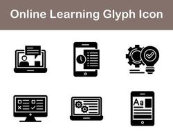 Online Learning Vector Icon Set