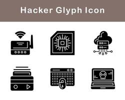 conjunto de iconos de vector de hacker