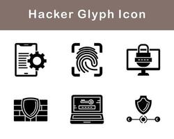 conjunto de iconos de vector de hacker