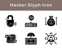 conjunto de iconos de vector de hacker