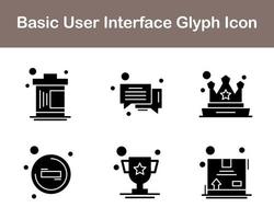 Basic User Interface Vector Icon Set