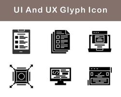 ui y ux vector icono conjunto