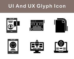 ui y ux vector icono conjunto