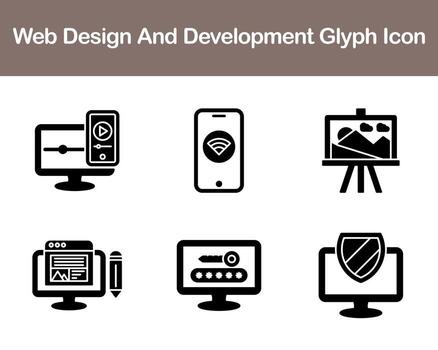 Web Design And Development Vector Icon Set