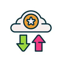 transfer cloud icon for your website, mobile, presentation, and logo design. vector