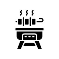 icono de barbacoa para su sitio web, móvil, presentación y diseño de logotipo. vector