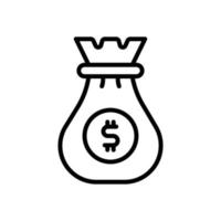 money bag icon for your website design, logo, app, UI. vector