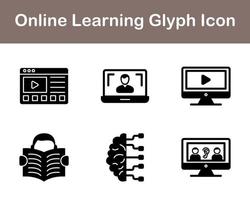 Online Learning Vector Icon Set