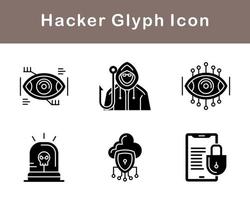 conjunto de iconos de vector de hacker