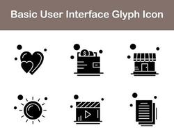 básico usuario interfaz vector icono conjunto