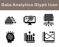 datos analítica vector icono conjunto