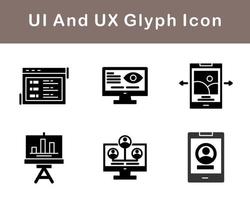 ui y ux vector icono conjunto