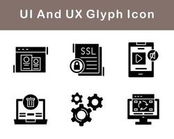 ui y ux vector icono conjunto