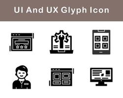 ui y ux vector icono conjunto