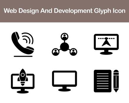 Web Design And Development Vector Icon Set
