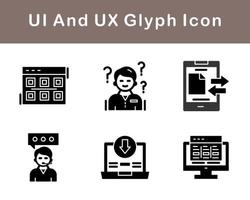 ui y ux vector icono conjunto