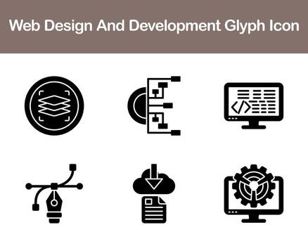 Web Design And Development Vector Icon Set