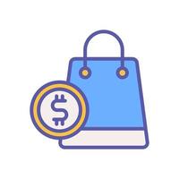 shopping bag icon for your website design, logo, app, UI. vector