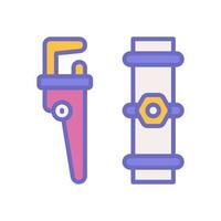 pipe wrench icon for your website design, logo, app, UI. vector