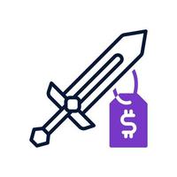 sword icon for your website, mobile, presentation, and logo design. vector