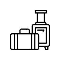 suitcase icon with line style vector